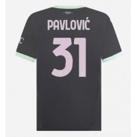 Maglie da calcio AC Milan Strahinja Pavlovic #31 Terza Maglia 2024-25 Manica Corta